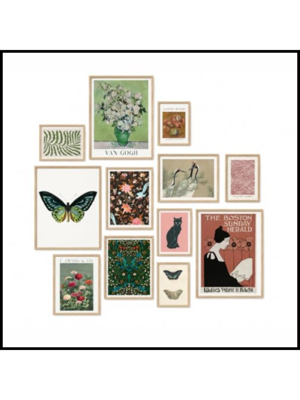 Botanical Wall Art Set of 12 Unframed Vintage Posters Gallery Prints